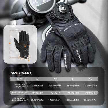 ROCKBROS Full Finger Cycling Gloves Touchscreen Breathable Flexible Padded - Gio's Outdoors -ROCKBROSUSA