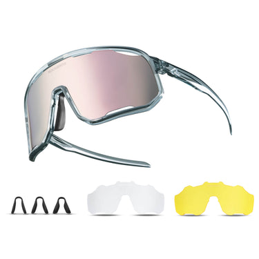 ROCKBROS Polarized Sunglasses UV400 Transparent Cycling Glasses Windproof TR90 Frame - Gio's Outdoors -ROCKBROSUSA