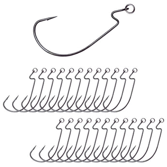 Reaction Tackle Ringed EWG Hooks - 25 Pack - Gio's Outdoors