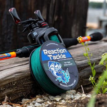 Reaction Tackle Braided Fishing Line - NO FADE Moss Green - NEW - Gio's Outdoors