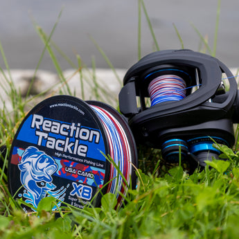 Reaction Tackle X8 Braided Fishing Line - USA Camo 8 Strand - NEW - Gio's Outdoors