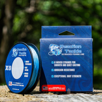 Reaction Tackle BRAIDED IN THE USA Fishing Line- 8X- NEW - Gio's Outdoors
