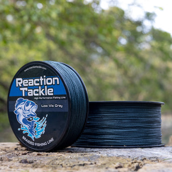 Reaction Tackle Braided Fishing Line - Low-Vis Gray - Gio's Outdoors