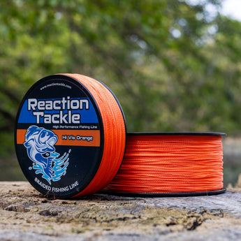 Reaction Tackle Braided Fishing Line - Hi-Vis Orange - Gio's Outdoors