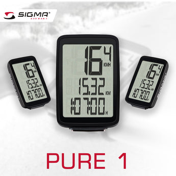SIGMA Bicycle Computer - PURE 1 ATS, Analogue Wireless