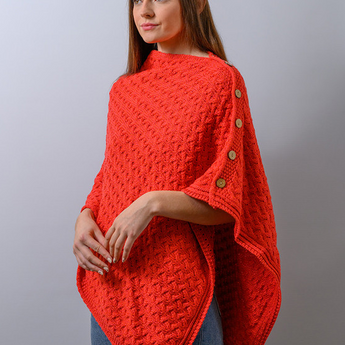 Aran Sweater Company Ladies Super Soft‎ Trellis Poncho‎‎ OS - Gio's Outdoors