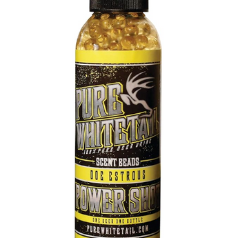 Power Shot Estrous Doe Scent | Time Releasing Scent Beads | Fresh 100% Pure Estrous Urine from One Doe in Heat | Mock Scrape Scent | 4 oz Bottle - Gio's Outdoors