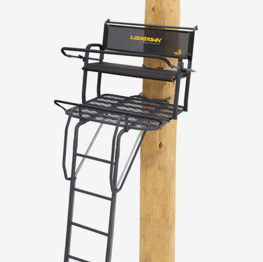 River's EDGE Lockdown 2 Man Tree Stand featuring the ULTIMATE Shooting Rail AVAILABLE FOR PREORDER - Gio's Outdoors