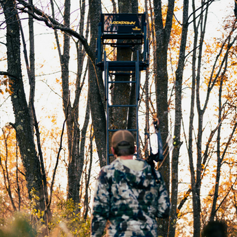 River's Edge Lockdown Wide Tree Stand  featuring the ULTIMATE Shooting Rail Available for Preorder - Gio's Outdoors