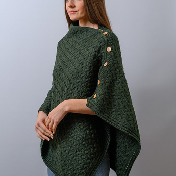 Aran Sweater Company Ladies Super Soft‎ Trellis Poncho‎‎ OS - Gio's Outdoors