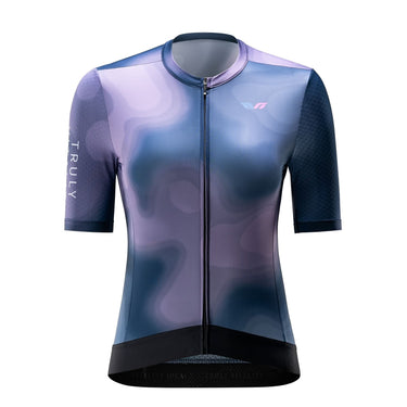 TVI Women’s Cycling Jersey Breathable Short Sleeve Navy Blue - Gio's Outdoors -ROCKBROSUSA