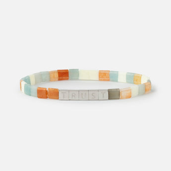 Trust Tile Letter Bracelet