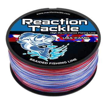 Reaction Tackle Braided Fishing Line - USA Camo - Gio's Outdoors