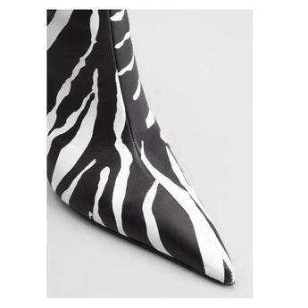 Zebra Print Ankle Boots