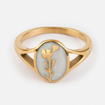 Wildflower Signet Ring