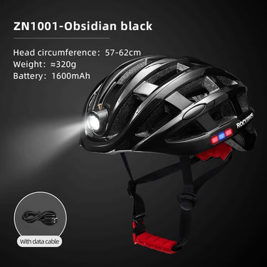 ROCKBROS Cycling Light Helmet 3Modes Bike Ultralight Helmet Electric USB - Gio's Outdoors -ROCKBROSUSA