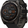 Garmin fenix 8 Smartwatch - 51mm Solar Sapphire Carbon Gray DLC Titanium BLK/Pebble Gray Silicone