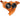 Hope RX4+ Disc Brake Caliper - Rear Flat Mount Direct +20mm Mineral Oil Orange