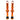Hold Fast Cycling Tubeless Valve Stem 42mm (Pair) - Orange