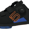 Five Ten Kestrel BOA Mountain Clipless Shoes - Men's Core BLK/Pure Orange/Ray Blue 11.5