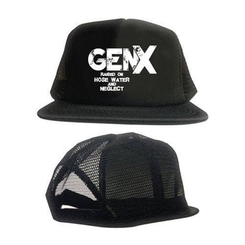 CP053-BLACK WHITE | GenX Trucker Hat