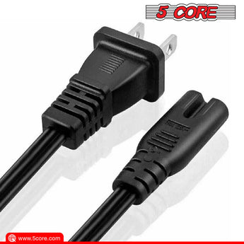 5 Core AC Power Cord 6 Ft 2 Prong US Male to Female Adapter - Gio's Outdoors