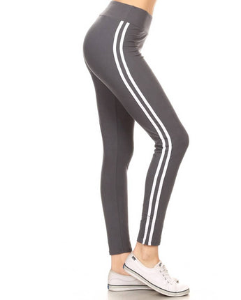 Buttery Soft Side Striped Leggings