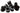 RaceFace Chainring Bolt/Nut Set - M8 x 8.5mm Hex  Aluminum  Black Set of 4