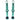 Hold Fast Cycling Tubeless Valve Stem 42mm (Pair) - Turquoise