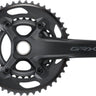 Shimano GRX FC-RX610-2 Crankset - 172.5mm 12-Speed 46/30t 110/80 BCD Hollowtech II Spindle Interface BLK