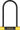 OnGuard BullDog Series U-Lock - 4.5 x 9" Keyed Black/Yellow Includes bracket