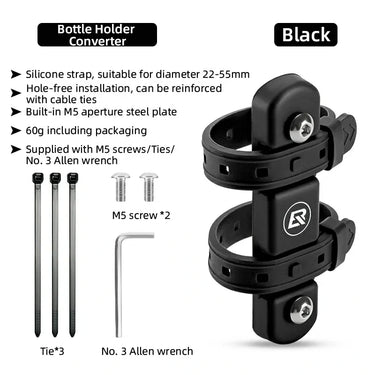 Bike Bottle Cage Adapter Converter with Silicone Strap - Gio's Outdoors -ROCKBROSUSA