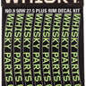 WHISKY 50w Rim Decal Kit for 2 Rims Lime Green