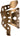 PDW Rattlesnek Kej Water Bottle Cage - Desert Gold Left Opening
