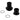 OneUp Components Rear Hub 12x148mm End Caps Black