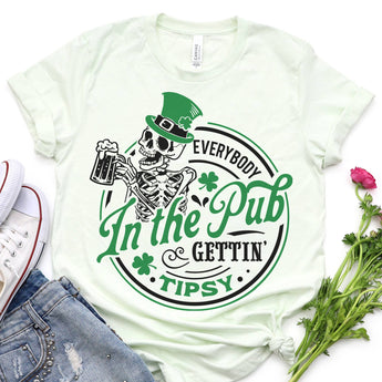 St. Pattys Everybody In The Pub Sublimation Tees - Gio's Outdoors