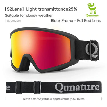 Qunature Anti-Fog Cylindrical Ski Goggles Double-Layer Lenses UV400 Protection - Gio's Outdoors -ROCKBROSUSA