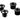 absoluteBLACK Chainring Bolt Set - Long Bolts and Nuts Set of 4 Black