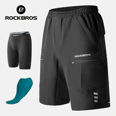 2-in-1 Casual Cycling Shorts with 3D Padded Liner - Gio's Outdoors -ROCKBROSUSA