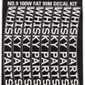 WHISKY 100w Rim Decal Kit for 2 Rims Light Gray