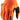 100% Cognito Gloves - Flourescent Orange/Black Full Finger Men's Small