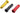 Jagwire Cable End Crimps - 1.8mm Gold/Black/Red Bag of 90