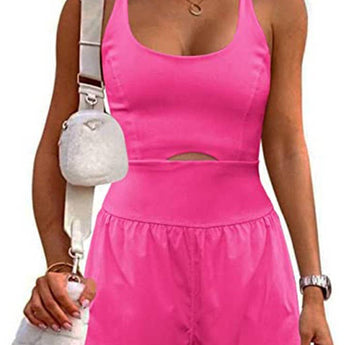 Summer Yoga Sportswear Plain One Piece Romper ZK1252 - Gio's Outdoors