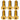 Better Bolts Titanium Water Bottle Cage Bolts 15mm Gold 6/Count