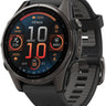Garmin fenix 8 Smartwatch - 43mm AMOLED Sapphire Carbon Gray DLC Titanium BLK/Pebble Gray Silicone
