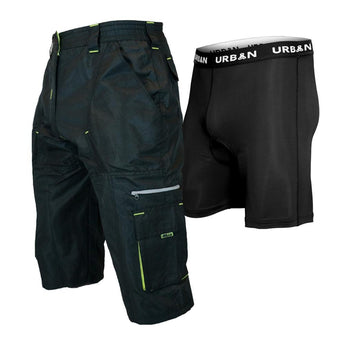 DK Gravel Shorts I 1/2 Pants Long MTB Baggy Shorts with 7 Pockets, Side Vents