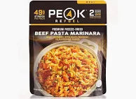 Peak Refuel Beef Pasta Marinara - Gio's Outdoors