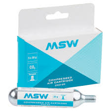 MSW CO2-20 CO2 Cartridge 20g 3 Pack - Gio's Outdoors