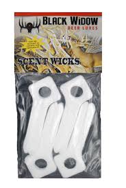 Black Widow Deer Lures Scent Wicks 4 pck