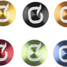 Quarq Battery Colored Decals - Black Grey Red Blue Orange Green and Yellow